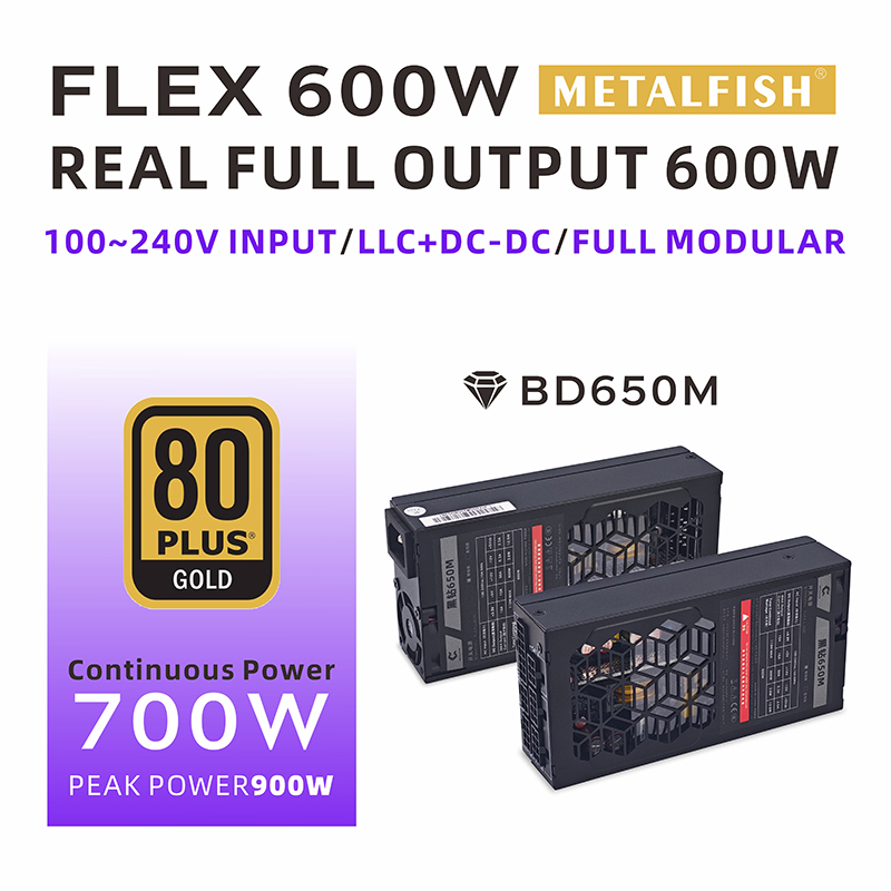 Flex Atx Power Supply 600W 1U - METALFISH Flex 600W Alimentatore modulare Piccolo
